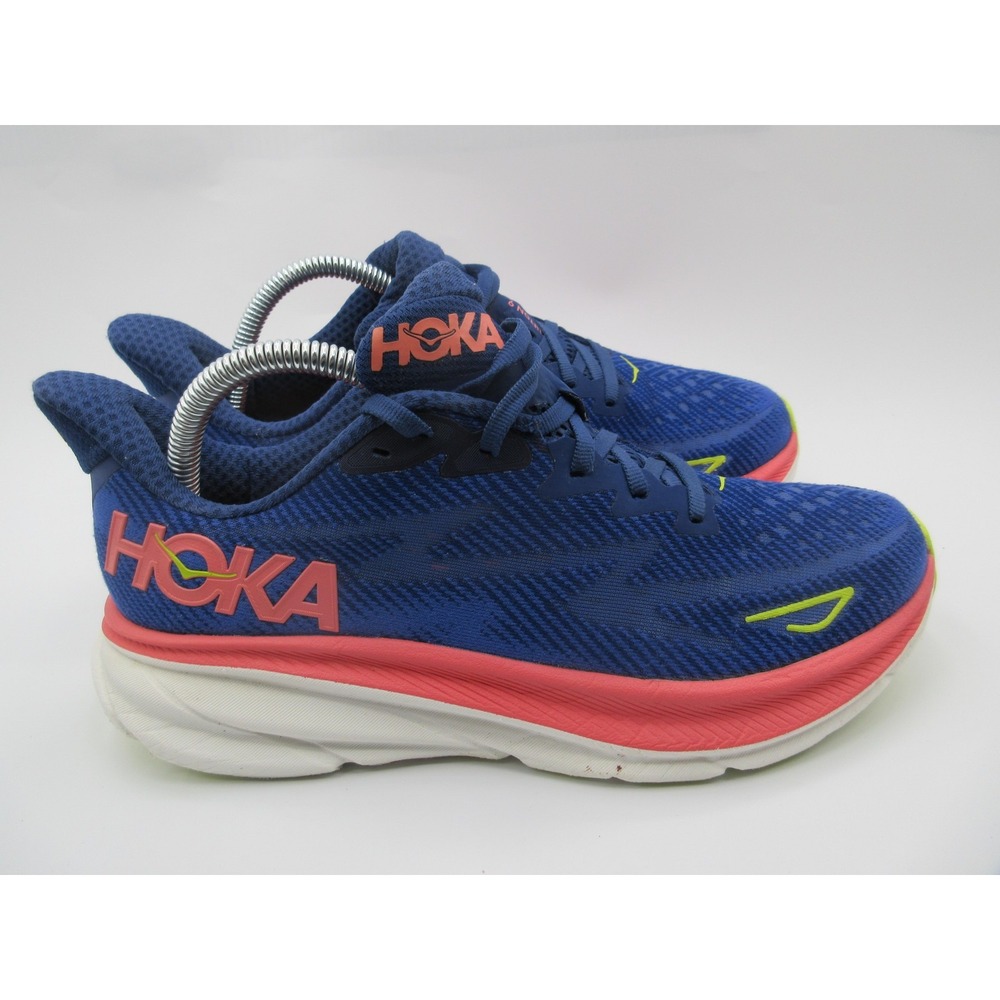 Hoka Clifton 9 Shoes Womens Size 9 Blue Cushioned Running Sneakers 1127896 EVN